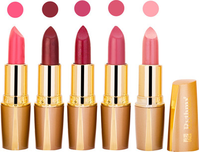 

Rythmx Lipstick Combo For Daily Wear - Crème Matte 5 Lipstick Sets For Women - 55(Pink, Brown, Neon Purple, Peach, Neon Purple, 20 g)
