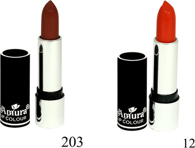 

Amura Black Beauty Lip Colour Set of 2(203,12, 4.5 g)