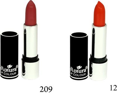 

Amura Black Beauty Lip Colour Set of 2(209,12, 4.5 g)
