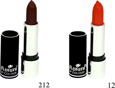 

Amura Black Beauty Lip Colour Set of 2(212,12, 4.5 g)