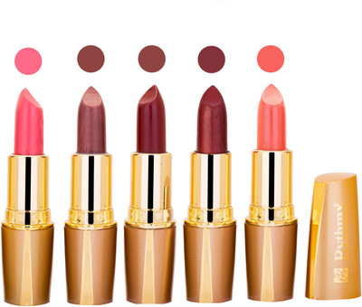

Rythmx Lipstick Combo For Daily Wear - Crème Matte 5 Lipstick Sets For Women - 56(Pink, Reddish Brown, Maroon, Brown, Peach, 20 g)