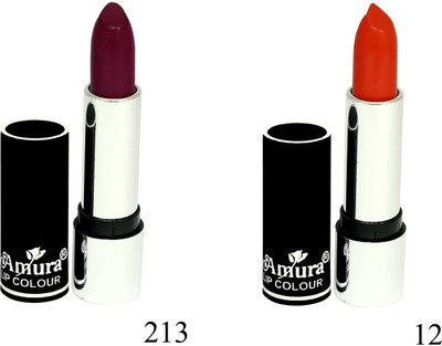 

Amura Black Beauty Lip Colour Set of 2(213,12, 4.5 g)
