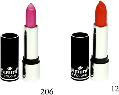 

Amura Black Beauty Lip Colour Set of 2(206,12, 4.5 g)