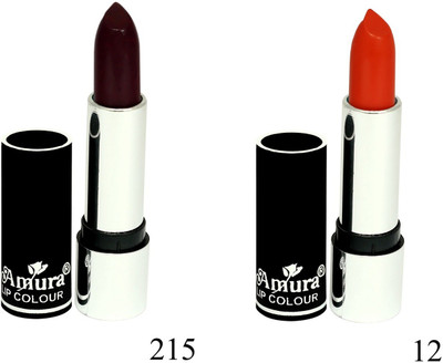 

Amura Black Beauty Lip Colour Set of 2(215,12, 4.5 g)
