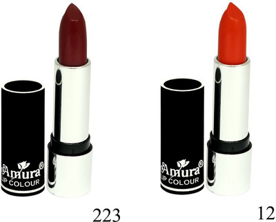 

Amura Black Beauty Lip Colour Set of 2(223,12, 4.5 g)