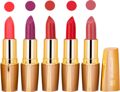 

Rythmx Lipstick Combo For Daily Wear - Crème Matte 5 Lipstick Sets For Women - 54(Orange, Purple, Red, Light Purple, Red, 20 g)