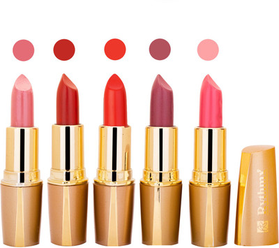 

Rythmx Lipstick Combo For Daily Wear - Crème Matte 5 Lipstick Sets For Women - 22(Peach, Red, Deep Orange, Mauve, Pink, 20 g)