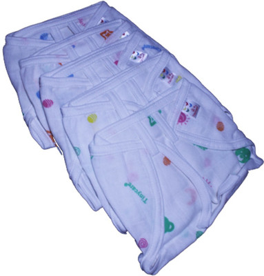 

Tiny Care Baby Nappy Comfy Junior Printed Muslin, White