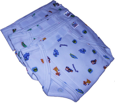 

Tiny Care Baby Nappy RTW Interlock Printed M, Blue