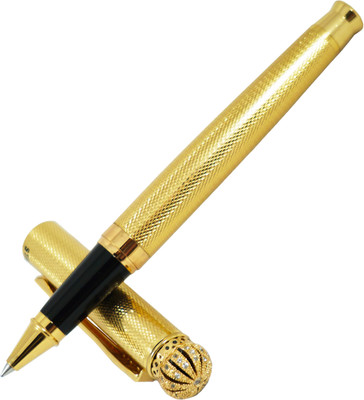 

Auteur Exclusive and Premium Gold Plated with Diamond Studded Crown Roller Ball Pen