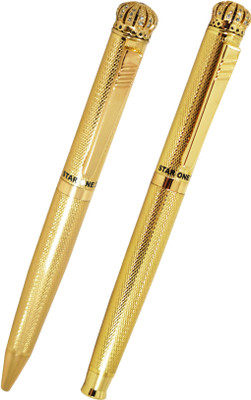 

Auteur Exclusive and Premium Gold Plated with Diamond Studded Crown Pen Gift Set(Pack of 2)