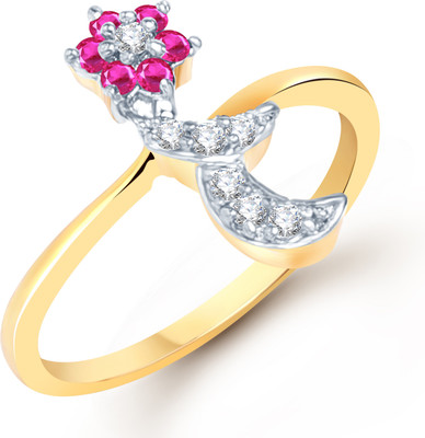 87% OFF on VK Jewels Ruby Divine Shaped for Women and Girls Alloy Cubic Zirconia Gold Plated Ring 87% OFF on VK Jewels Ruby Divine Shaped for Women and Girls Alloy Cubic Zirconia Gold Plated Ring