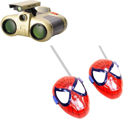 

New Pinch combo of Binocular With Night Vision and red Walkie Talkie set for kids