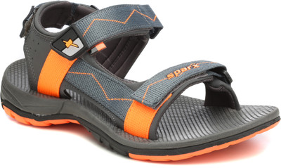 

Sparx Men Grey Flourscent Orange Sandals