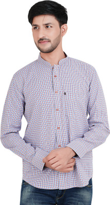 FAVIO Men Checkered Casual Blue Shirt FAVIO Men Checkered Casual Blue Shirt