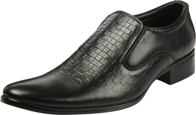 

Heels & Shoes Heels & Shoes Men's Natural Leather Textured Shoes Slip On For Men(Black