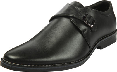 

Heels & Shoes Men's Natural Leather Single Shoes Monk Strap For Men(Black