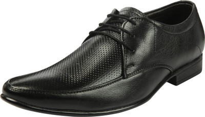 

Heels & Shoes Men's Natural Leather Textured Shoes Derby For Men(Black
