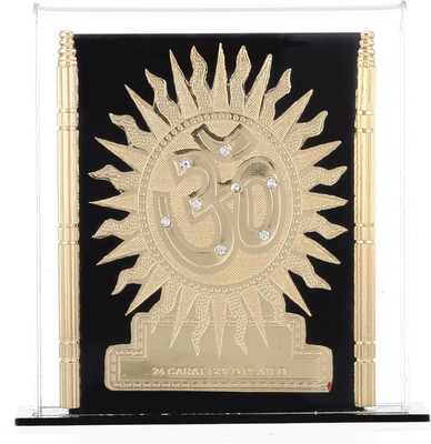 

Purpledip Om Showpiece Decorative Showpiece - 10 cm(Plastic, Multicolor)