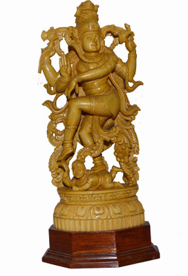 

VINAYAKA HANDICRAFTS SVH105 Decorative Showpiece - 47 cm(Wooden, Yellow)