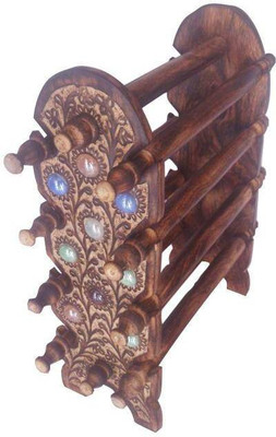 Ruby Perl Decorative Showpiece - 18 cm(Wooden, Brown)