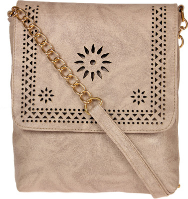 

STEEMO Women Casual Beige PU Sling Bag
