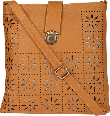 

STEEMO Women Casual Tan PU Sling Bag