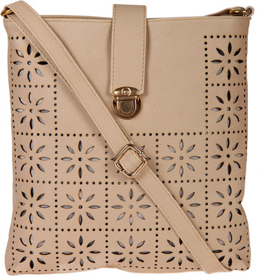 

STEEMO Women Casual Beige PU Sling Bag