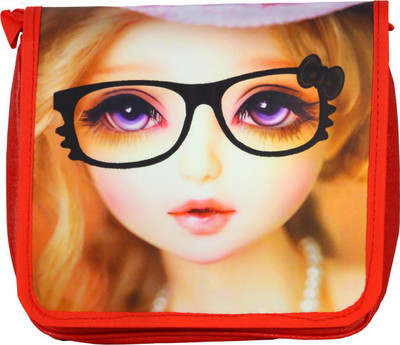 

spero Girls Casual Red Leatherette Sling Bag