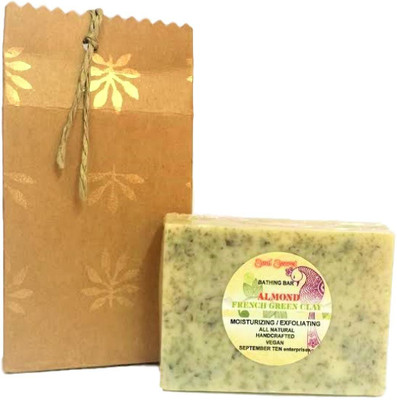 

SOUL SECRET ALMOND AND FRENCH GREEN CLAY BATHING BAR(100 g)