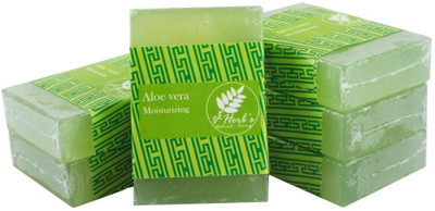 

VHERBS Handcrafted Aloe Vera Soap - Pack of 6(600 g, Pack of 6)