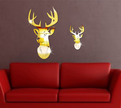 

Naveed Arts  Acrylic Sticker Sticker(Pack of 5, Gold mirror