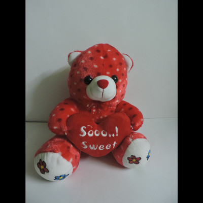 

Anant Gift Gallery Red Teddy Bear - 33 cm(Red, White)