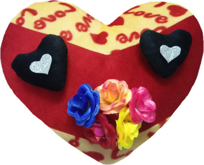 Aparshi Love heart stuffed cushion soft toy I107 - 60 cm(Red, Yellow)