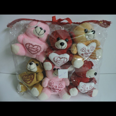 

Anant Gift Gallery 6 In 1 Pack Teddy Bear - 17 cm(Multicolor)