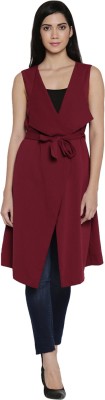 Annabelle by Pantaloons Casual Sleeveless Solid Women Maroon Top