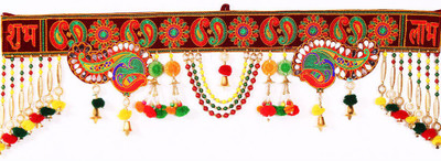 

Creativity Centre Creativity Creations Trendy Look Peacock N Multicolor Pompom Beads Door Hanging Toran