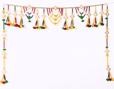 

Creativity Centre Creativity Creations Appealing Colors Pompom N Beads Door Hanging Toran