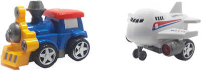 

Imported Aeroplane & Train set with Pullback(Multicolor)