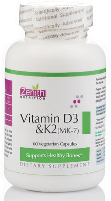 

Zenith Nutrition Vitamin D3 and K2 (MK-7)-60Nos(60 No)