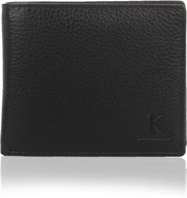 

K London Men Casual, Formal Black Genuine Leather, Fabric Wallet(5 Card Slots)