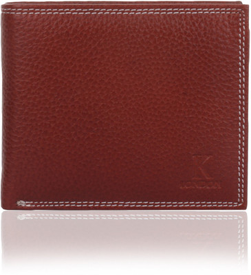 

K London Men Brown Genuine Leather Wallet(6 Card Slots)
