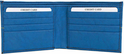 

Milano Men Blue Artificial Leather Wallet(12 Card Slots)