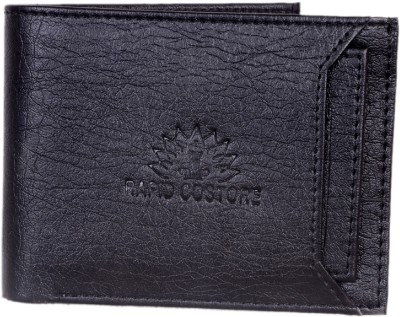 

Rapidcostore Men Black Genuine Leather Wallet(3 Card Slots)