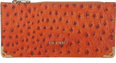 

Adamis Women Casual Orange Genuine Leather Wallet(12 Card Slots)