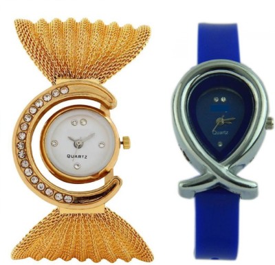 DV ENTERPRISE GOLD BUTTERFLY AND BLUE FISH ANALOG WATCH COMBO(GIRLS-WOMENS) Hybrid Watch  - For Women   Watches  (DV ENTERPRISE)