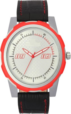 FASHION POOL VOLGA MEN'S WATERPROOF RED SILVER OVAL STAINLESS STEEL DIAL FESTIVAL SPECIAL MOST UNIQUE DIAL WATCH FOR PROFESSIONAL & PARTY WEAR Watch  - For Boys   Watches  (FASHION POOL)