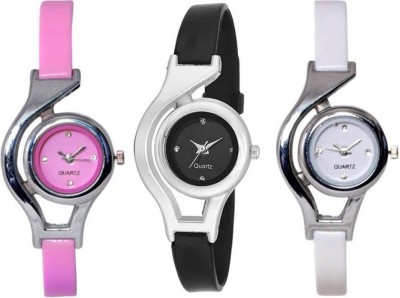 Frida pink,black,white wc analogue stylish designer watches for girls and women Watch  - For Girls   Watches  (Frida)