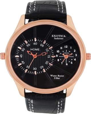 Exotica Fashion RB-EF-71-Dual-LS-Rose-Gold-Black Watch  - For Men   Watches  (Exotica Fashion)