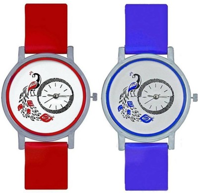 Frida blue&red mor analogue stylish designer watches for woman and girls Watch  - For Women   Watches  (Frida)